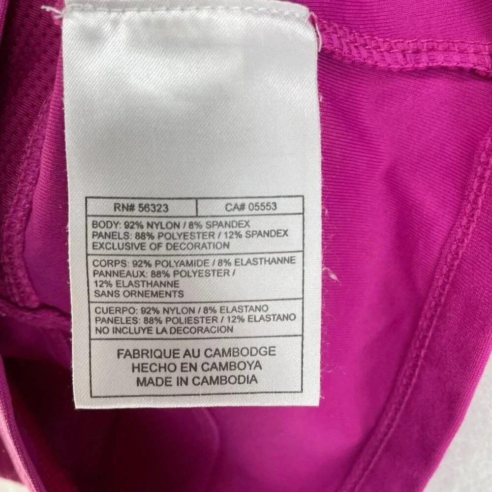 Nike Tank Top Womens Medium Pink Dri- Fit Cropped Logo Breathable Pullover - Picture 6 of 7